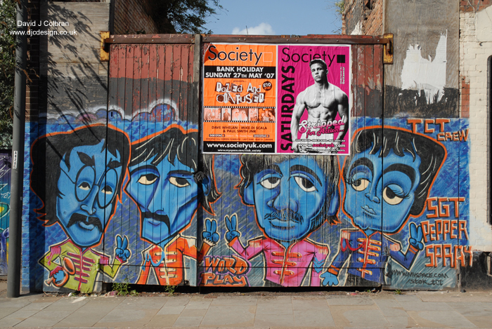 Street art Liverpool Beatles Fab Four graffiti