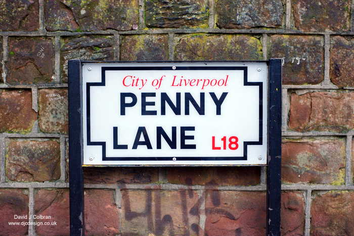 Penny Lane street sign photo Beatles related image