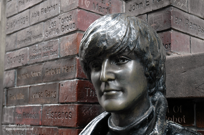 John Lennon statue Wall of Fame in Liverpool photo