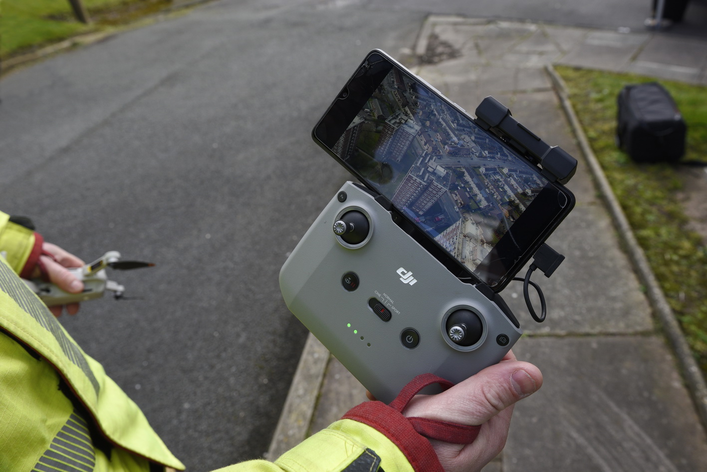 Fire and rescue exercise drone usage in Liverpool