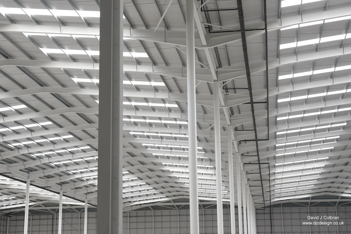 roof light panels at a large empty storage facility image