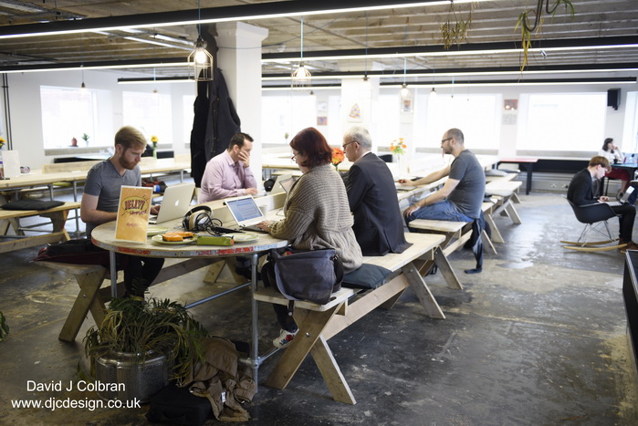 Workspace commercial photography - freelancers at desks