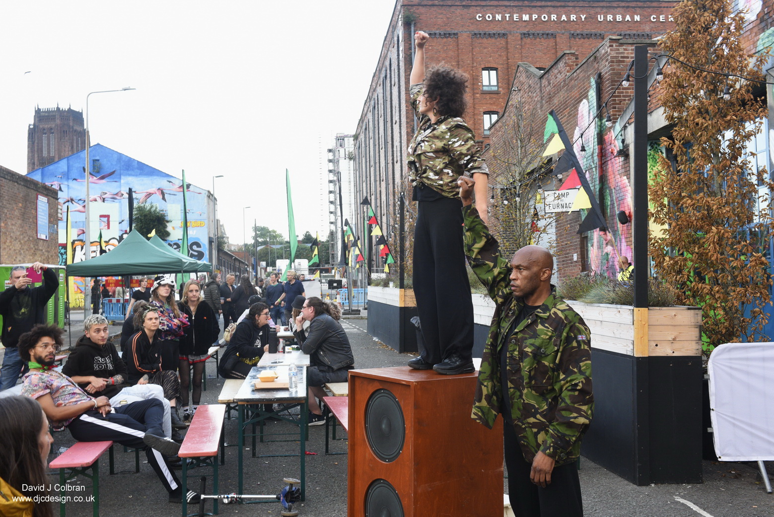 Distant Drums street performance at <p><em>Positive Vibration Liverpool - location photography