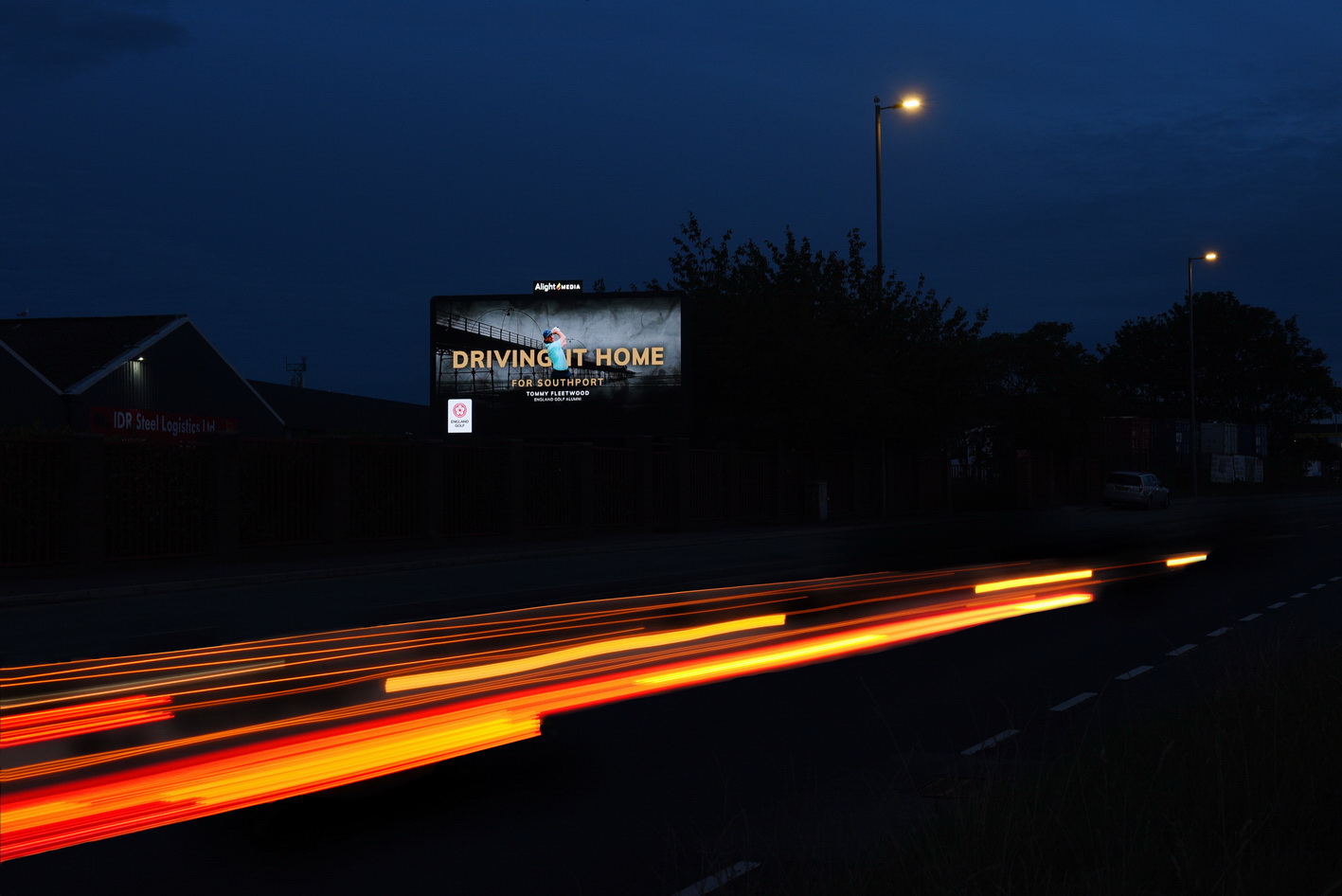 night time advertising screen photography in North-West