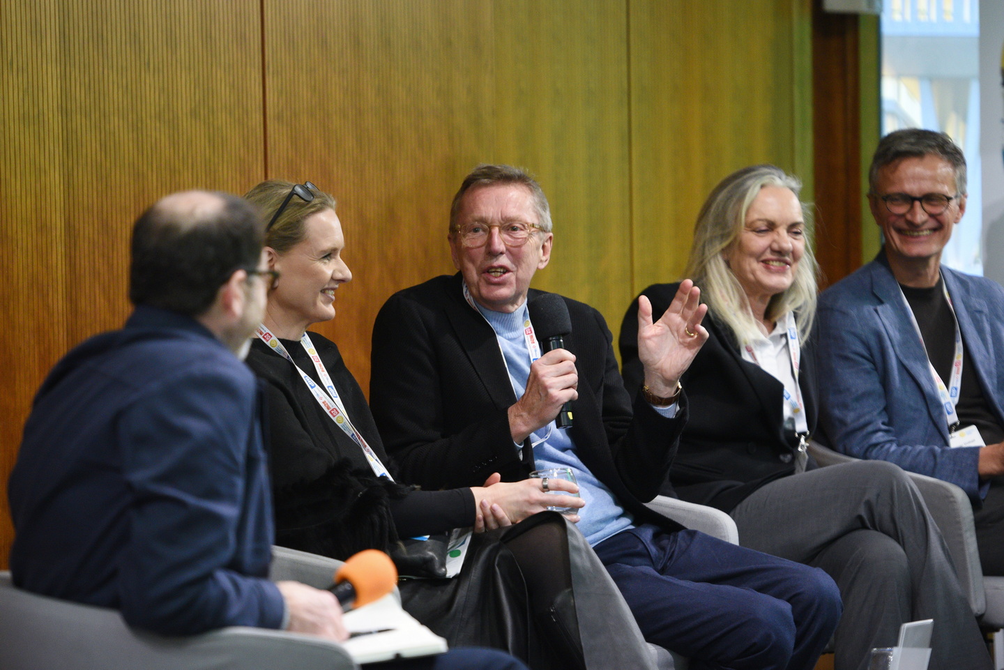 Liverpool professional photographer - panel discussion on stage
