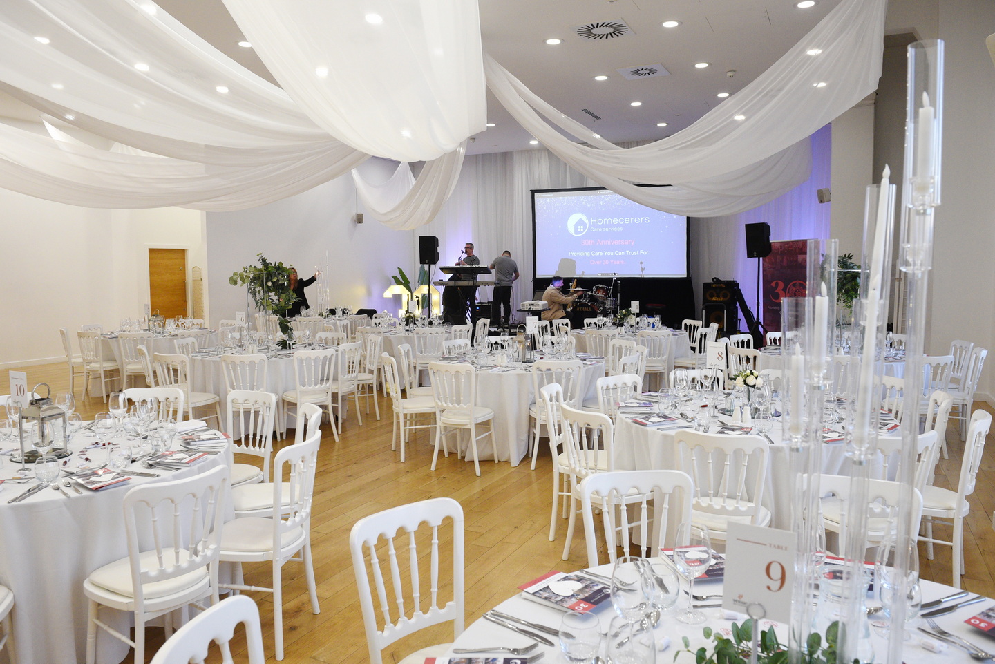 Room set up and preparations photography at the Liver Building