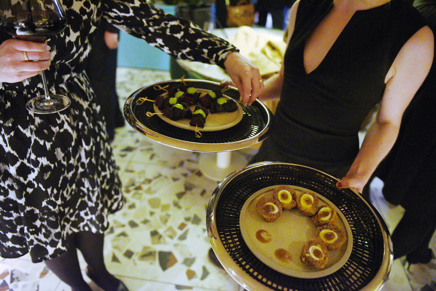 Detail of food being served at event image