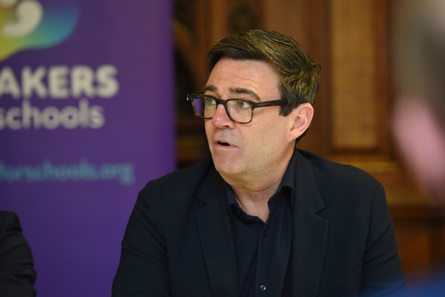 Business meeting in Manchester photo with regional mayor Andy Burnham