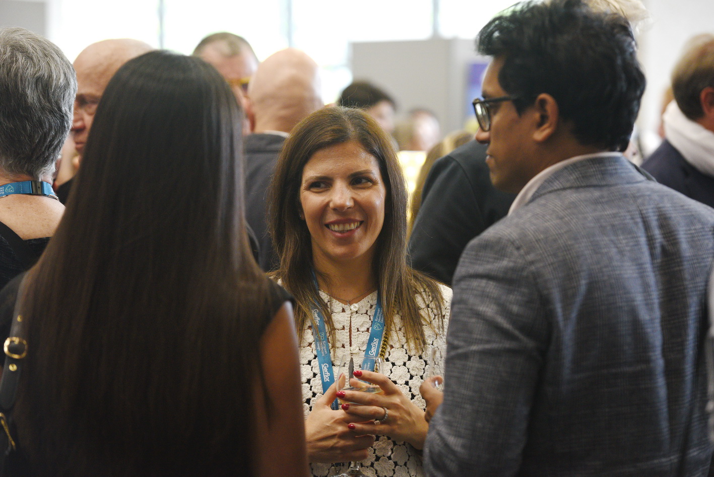 Happy delegates at conference