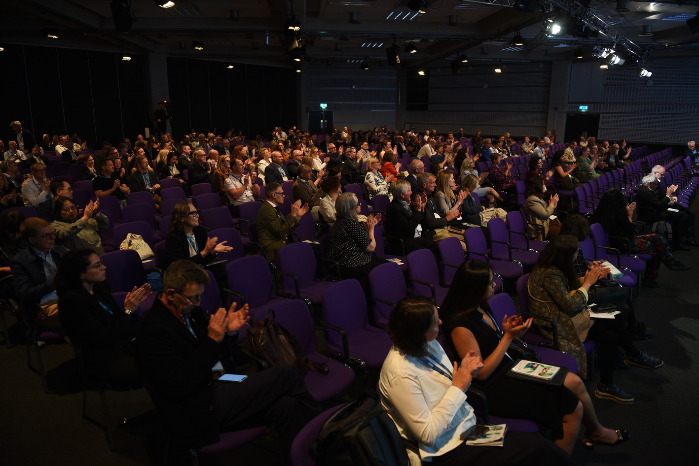 Wide angle crowd shot at conference