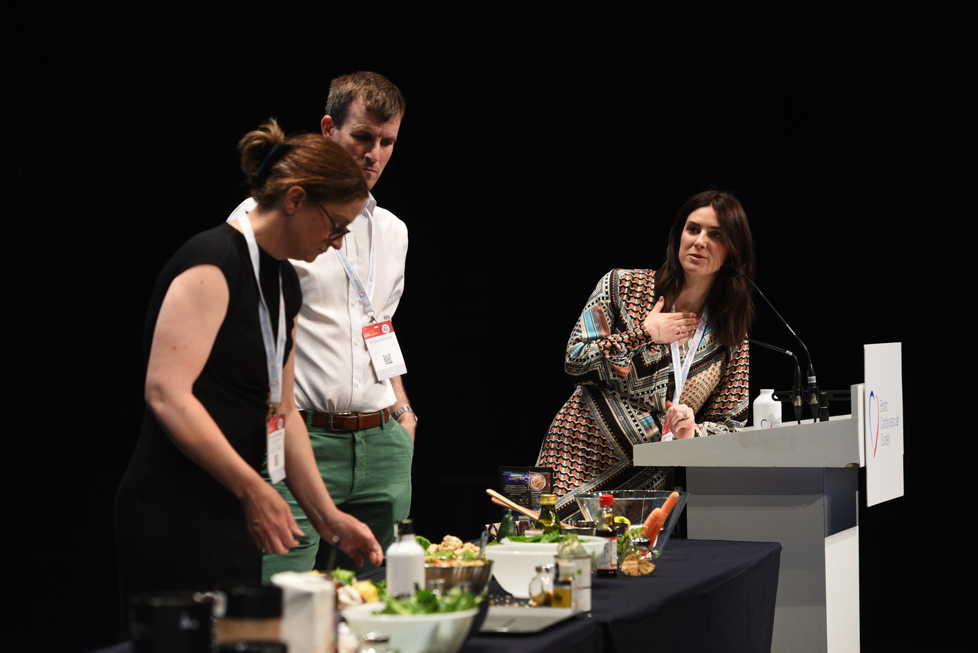 Healthy eating demonstration at medical conference in UK