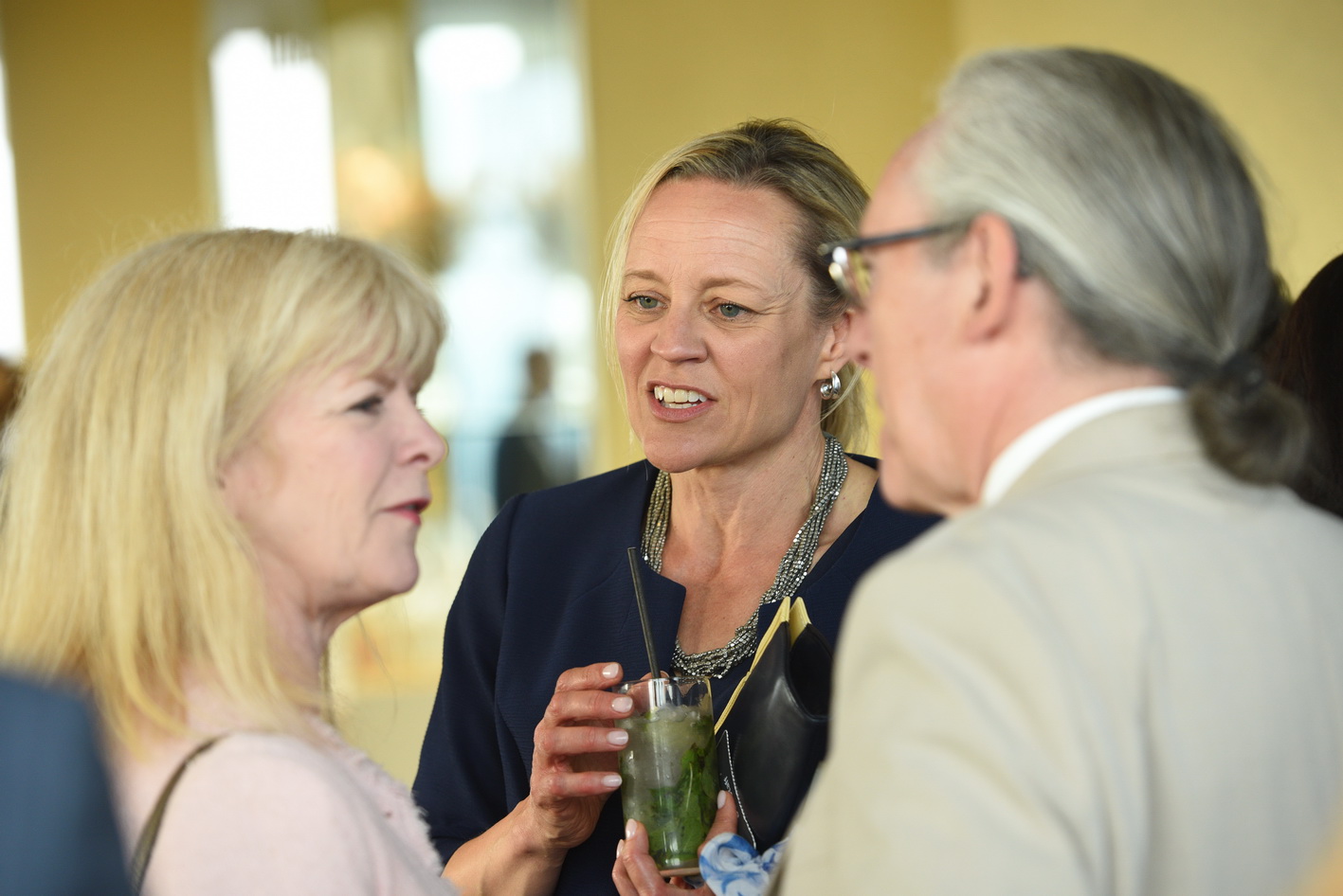 Delegates enjoying themselves at an evening event