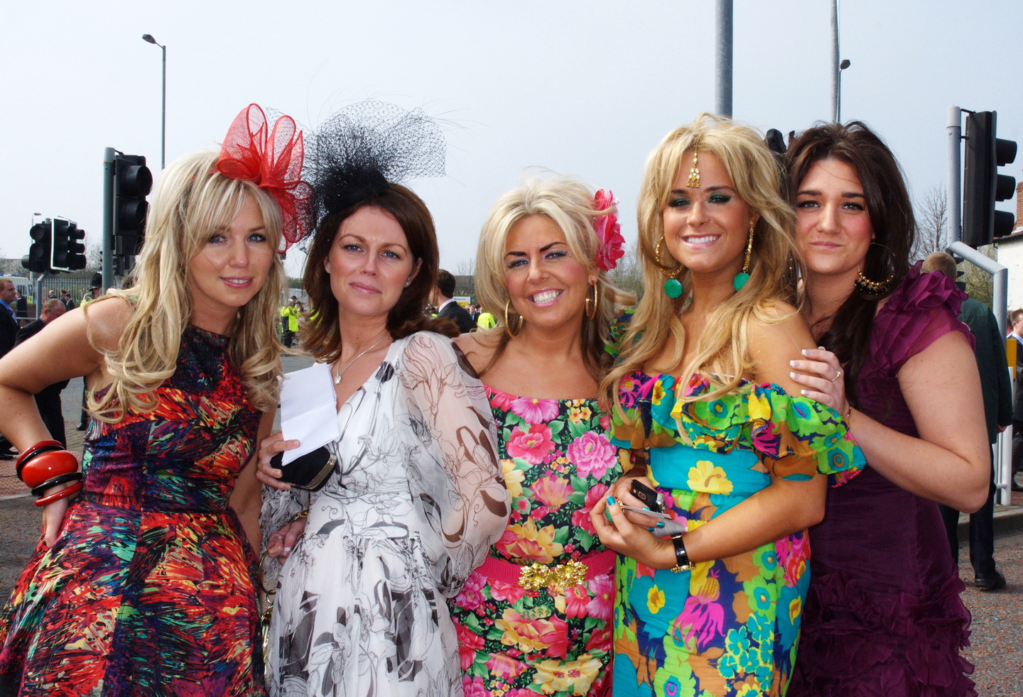 Race goers on Ladies Day at the Grand National meet, Aintree, Liverpool
