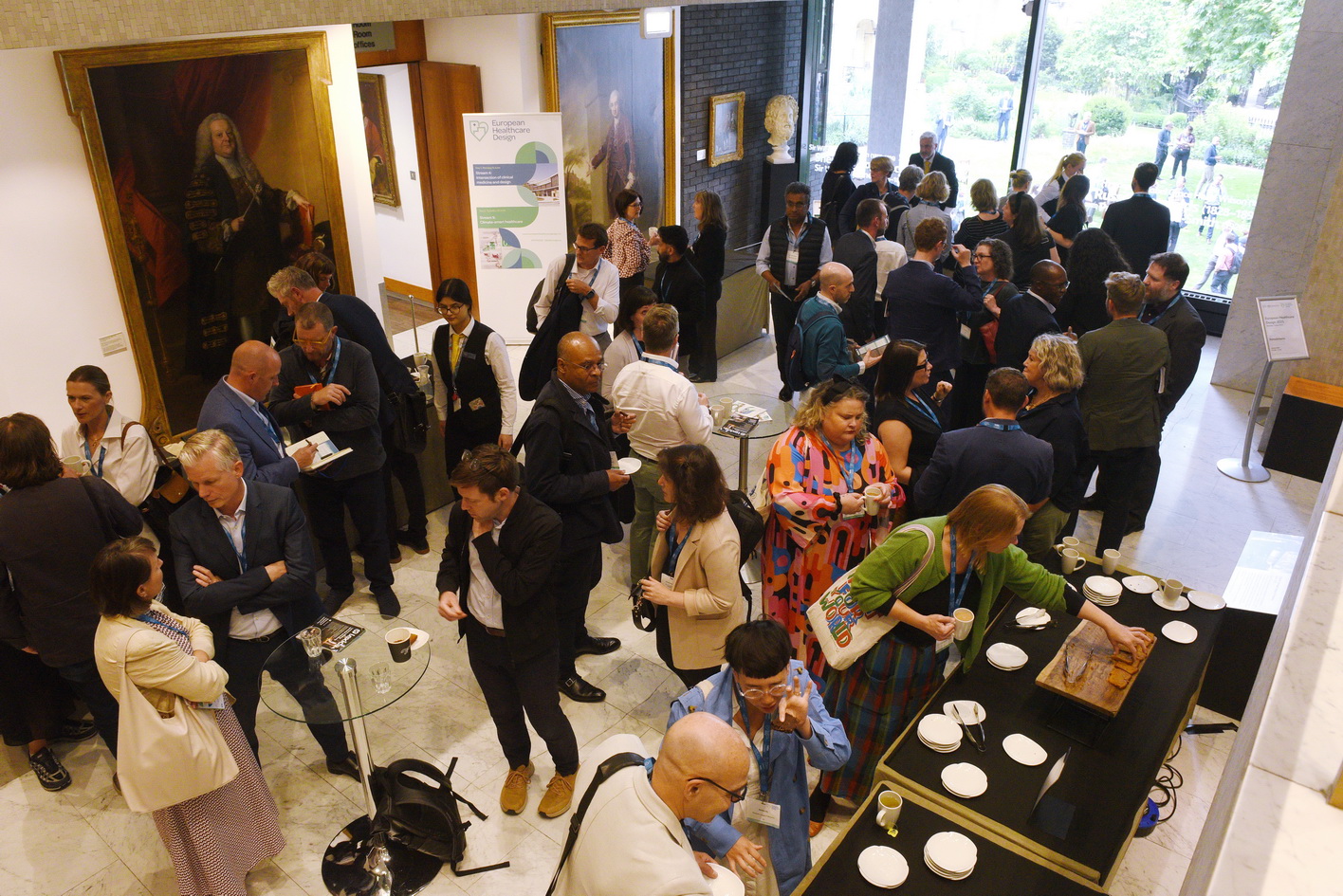 Busy conferences filled with delegates and activity