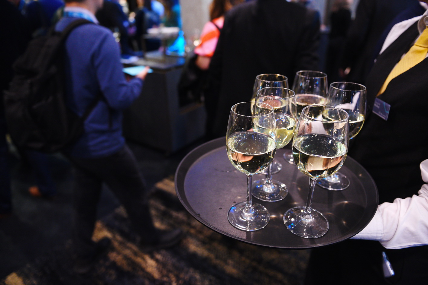 Evening drinks at a corporate event